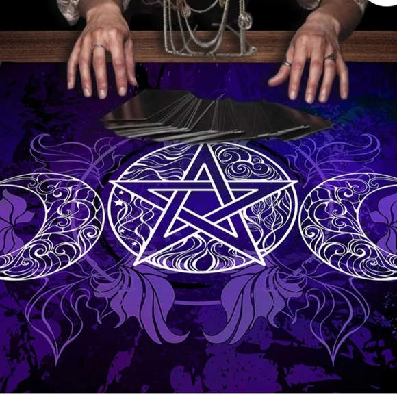 Triple Moon Goddess Alter Cloth & The Universe Has Your Back Oracle Deck - Picture 4 of 6